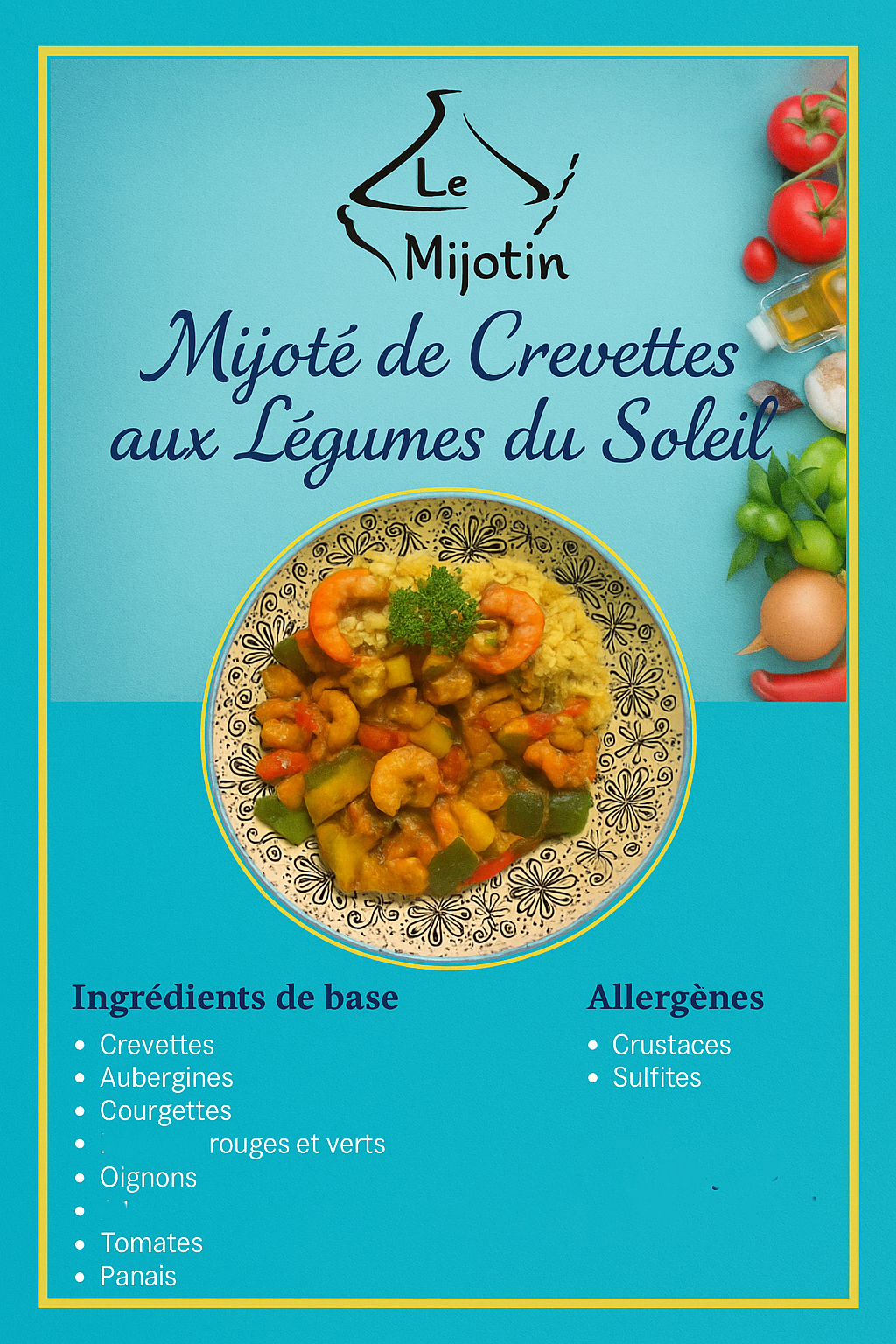 Mijoté de Crevettes aux Légumes du Soleil