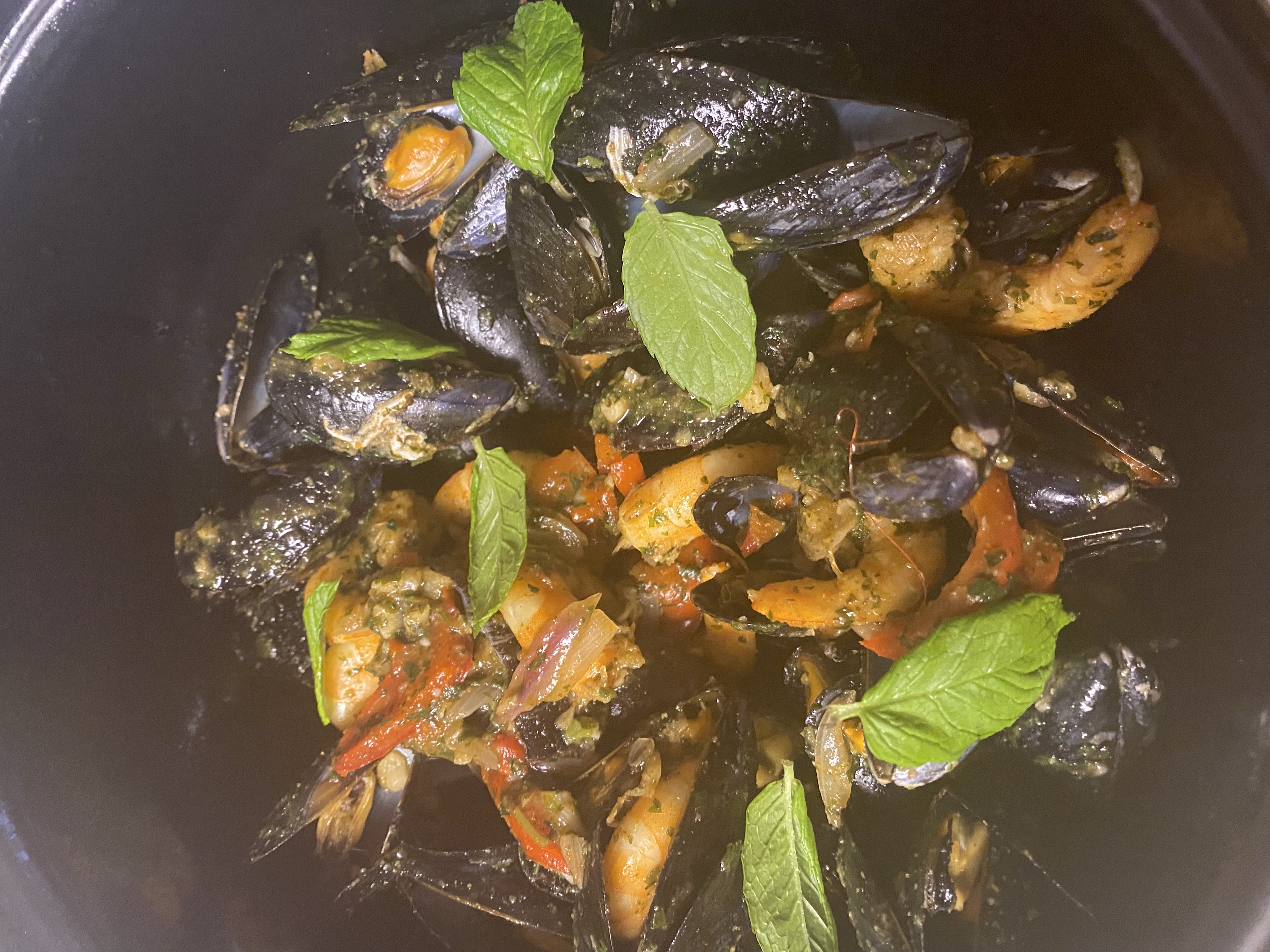 Mijoté de Crevettes et de Moules