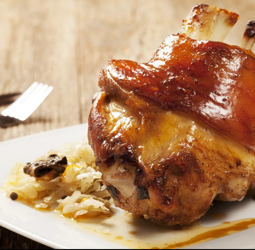 Mijoté de jarret de porc au cidre. Et aux pommes 